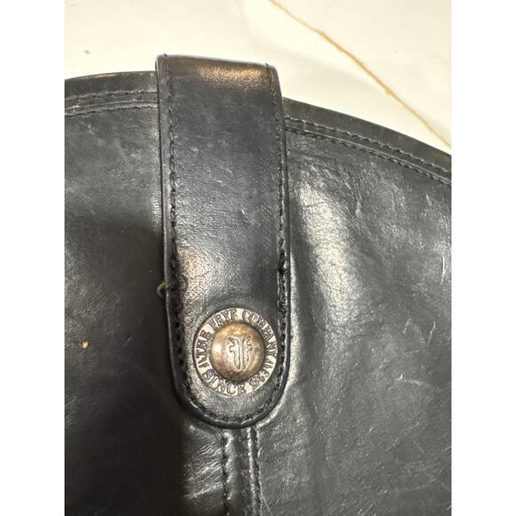 FRYE WOMENS BLACK LEATHER RIDING BOOT GUC SIZE 8 - Picture 8 of 8